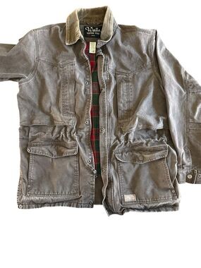 Walls Men’s Canvas Jacket with Corduroy Collar